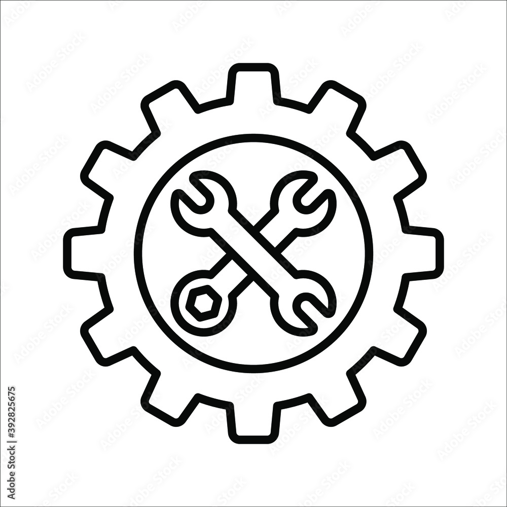 Service Tools vector icon. Illustration on white background. Service Tools vector icon. Illustration on white background.