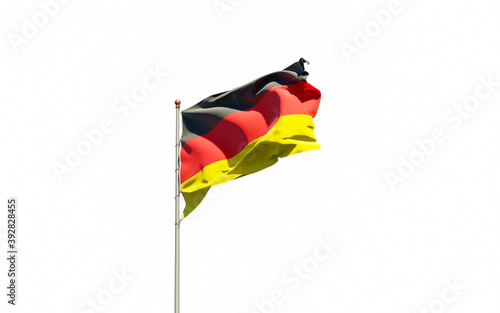 Germany national flag on white background isolated.