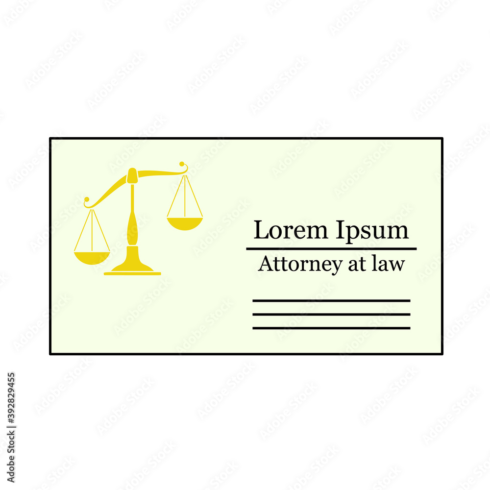 Lawyer Business Card Icon