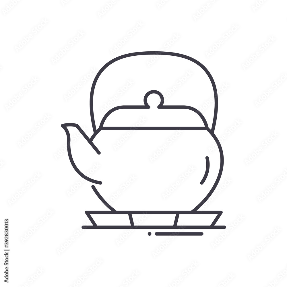 Classic kettle icon, linear isolated illustration, thin line vector, web design sign, outline concept symbol with editable stroke on white background. Classic kettle icon, linear isolated illustration, thin line vector, web design sign, outline concept symbol with editable stroke on white background.