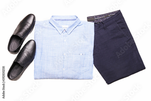 Classic shirt, trousers with shoes