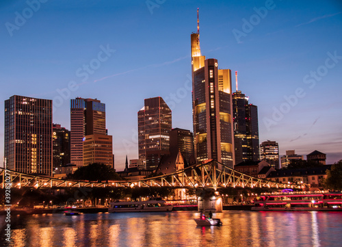 Skyline Frankfurt am Main am Abende