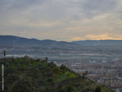 View from Carmen de los Martires Park in Granada, Spain