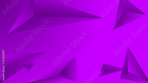 Abstract purple polygon on gradient background. illustration .