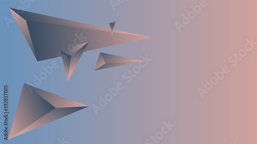 Abstract Triangle Background. 3D Triangles. Modern Wallpaper. illustration