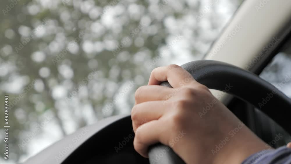 Close up of Hands Driving Car Concept Close up of Hands Driving Car Concept