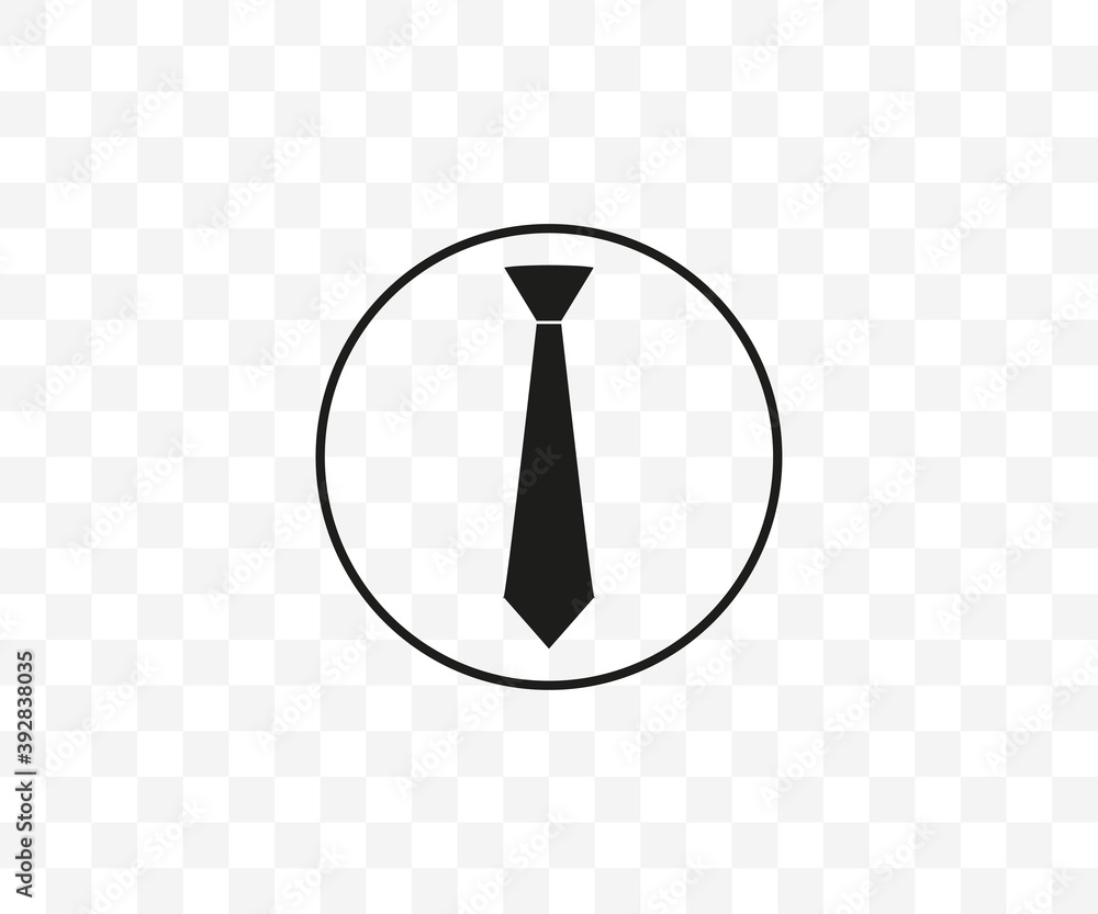 Tie, dress code icon on transparent background. Vector illustration. Tie, dress code icon on transparent background. Vector illustration.