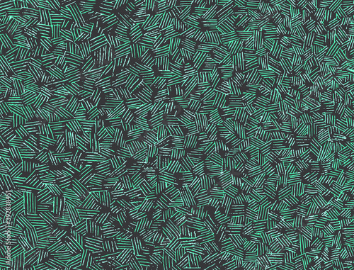 Vector abstract background with hand drawn green neon hatching