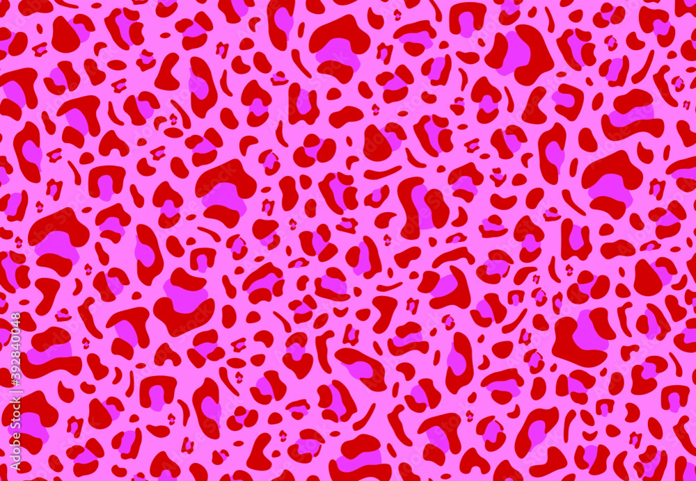 Fototapeta premium Animal print seamless pattern. Leopard spots, trendy abstract background animal skin for fabric, textile, print, wallpaper, wrapping, apparel. Contemporary fashion vector illustration