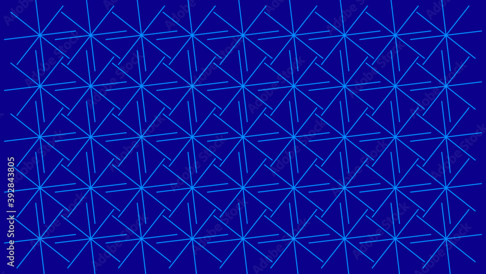 Minimalistic ornament concept with crossing lines on blue background Minimalistic ornament concept with crossing lines on blue background