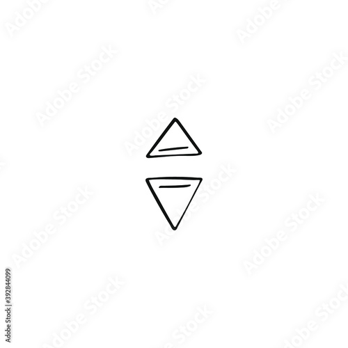 Free Download Single arrow element in doodle business set. Hand drawn vector illustration. - GFXLoad