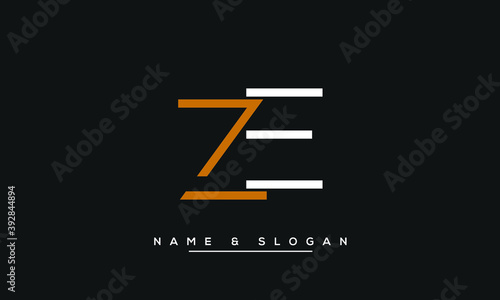 ZE, EZ, Z, E  Abstract Letters Logo Monogram