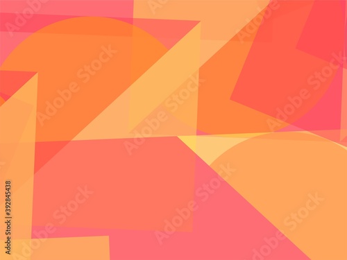 Beautiful of Colorful Art Pink, Yellow and Orange, Abstract Modern Shape. Image for Background or Wallpaper