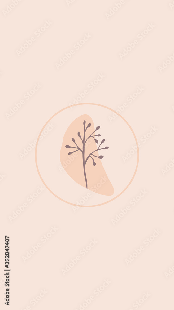 social media story highlight. Boho Flower Logo design. social media story highlight. Boho Flower Logo design.