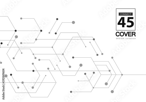Hexagon technology connect for web design. Abstract modern backdrop. Creative vector concept. High tech digital technology concept. Futuristic backdrop