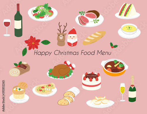 Christmas Holiday food menu icon