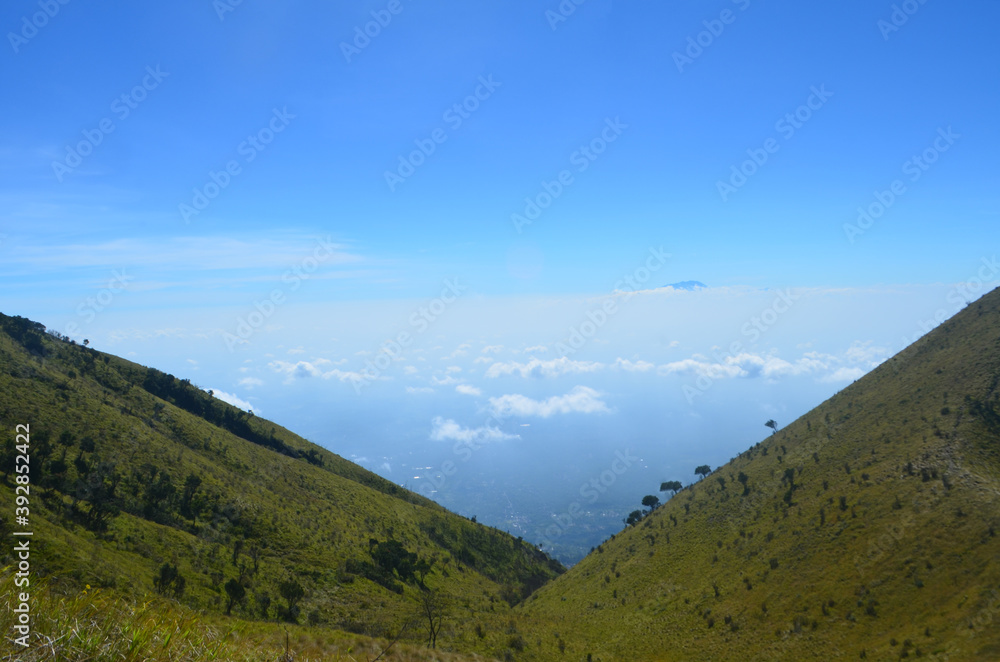 view of the mountains