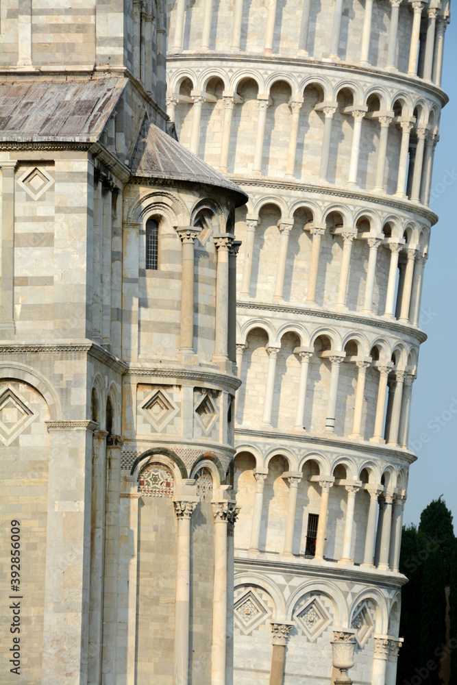 The tower of Pisa is the bell tower of the cathedral of Santa Maria Assunta, in the famous Piazza del Duomo of which it is the most famous monument because of the characteristic slope, symbol of Pisa 