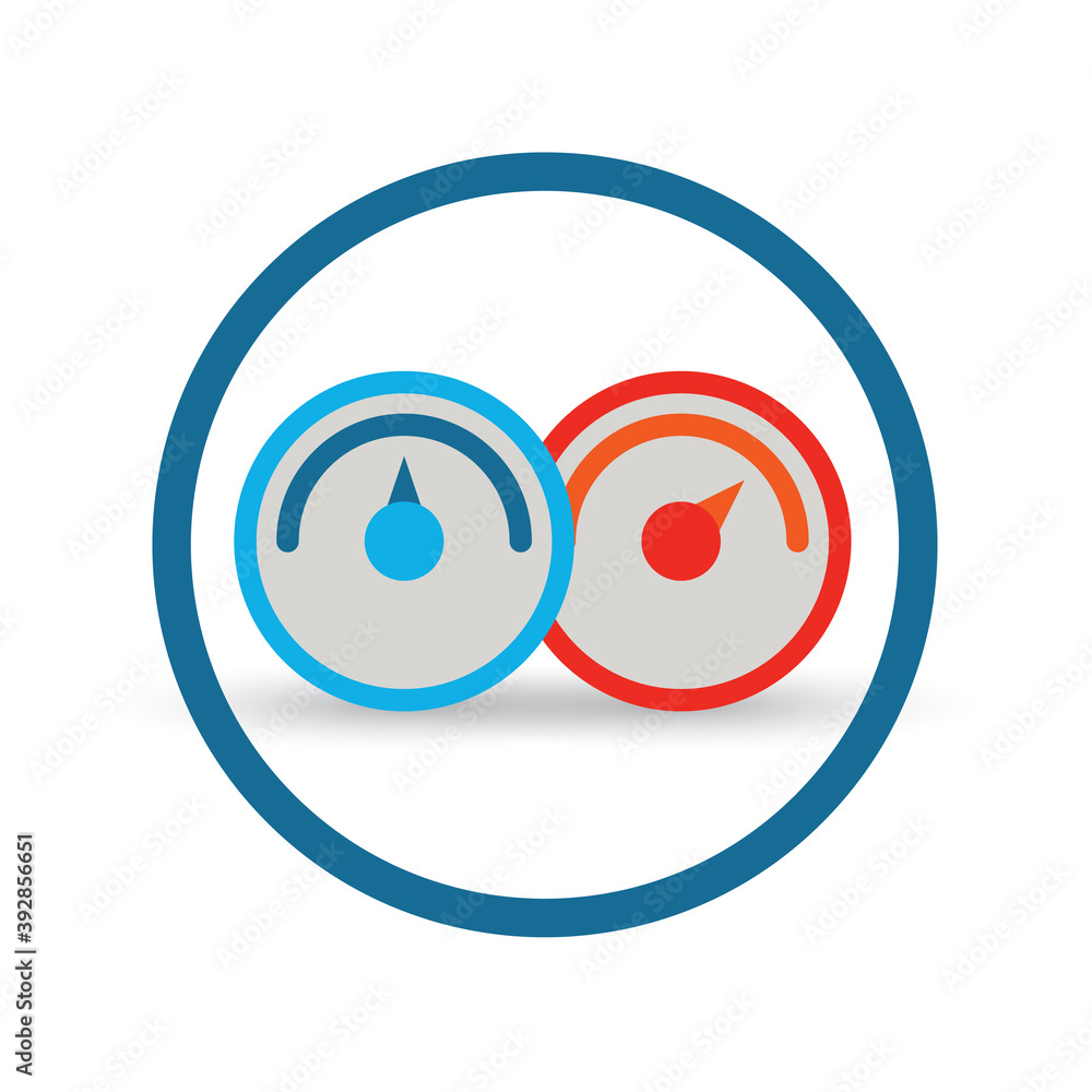 Energy Efficient water heating equipment. Vector icon. Energy Efficient water heating equipment. Vector icon.