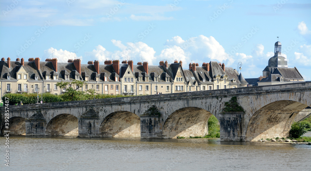 Picturesque cottages on the bank of the Loire river that evoke the charm of old France.