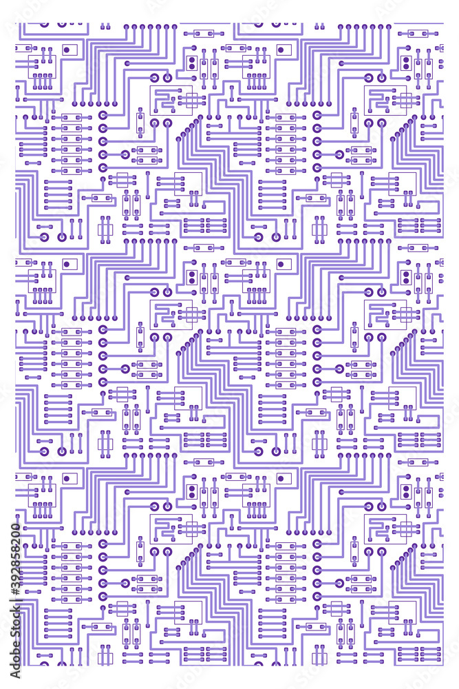 Seamless pattern with maze elements diagram. Surface design.