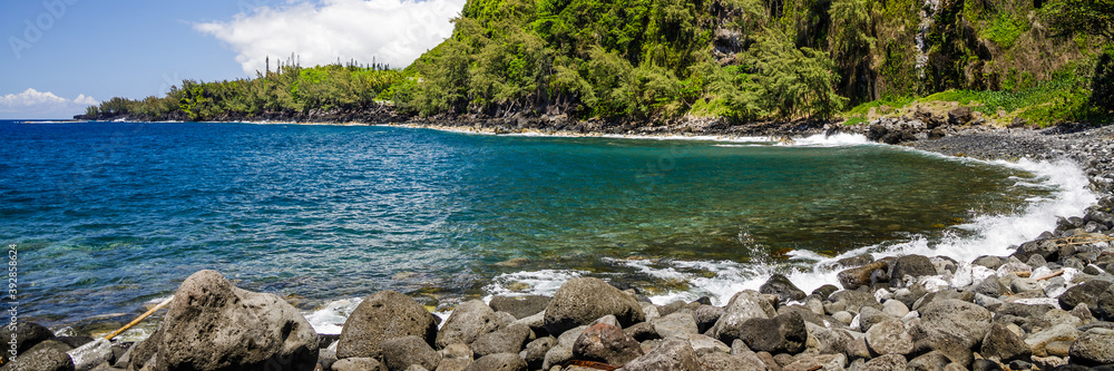 Anse des Cascades bay in Sainte-Rose on Reunion Island Anse des Cascades bay in Sainte-Rose on Reunion Island