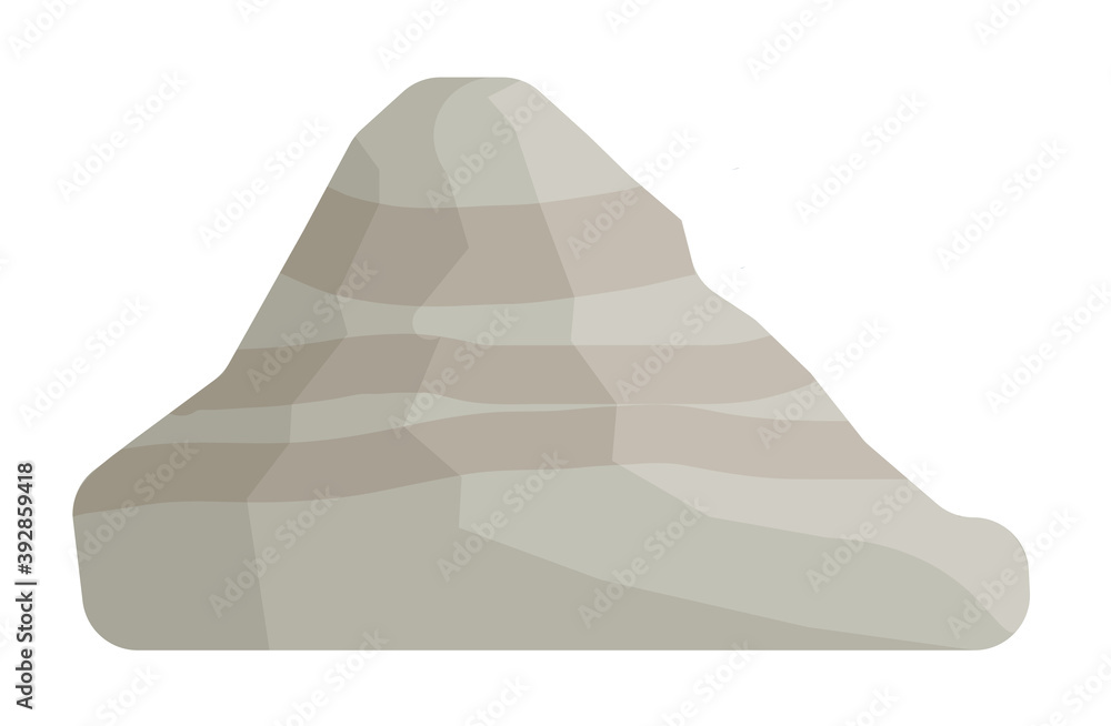Vector mountain stone landscape isolated on white background Vector mountain stone landscape isolated on white background