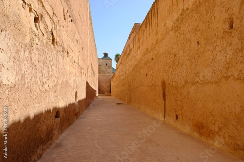 Morocco Marrakesh - El Badii Palace orange orange walls