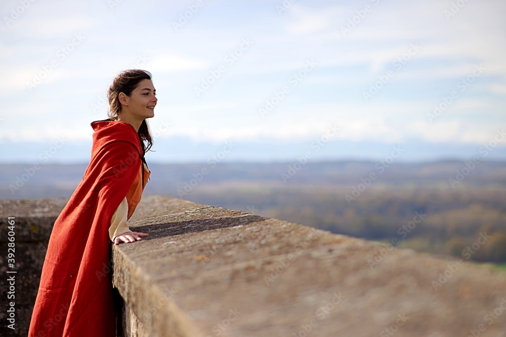 Naklejka premium Princesse costume médiéval