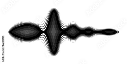 Voice assistant sound wave isolated on white background