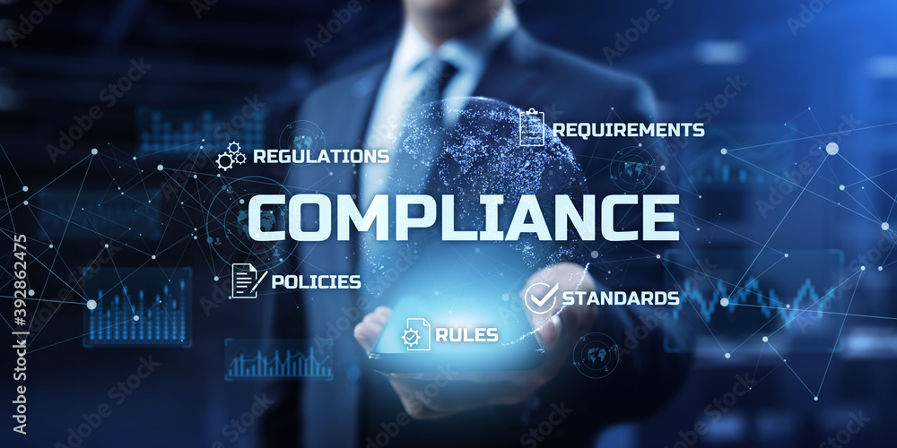 Compliance. Regulation. Standard. Rule. Business internet technology concept. Compliance. Regulation. Standard. Rule. Business internet technology concept.