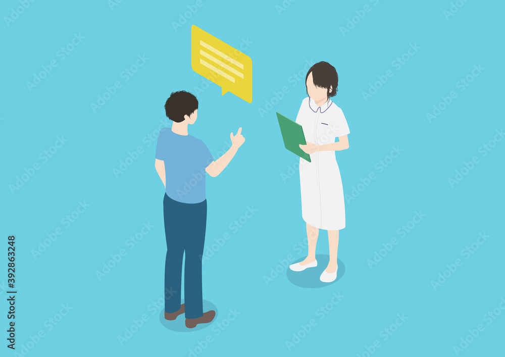 病院 クリニック カウンセリング 問診 診療のイラスト素材 Stock Vector Adobe Stock