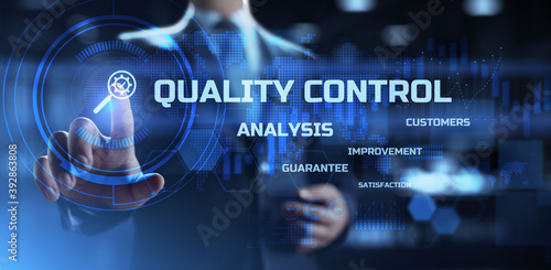 Quality control assurance Certification. Business and technology concept.