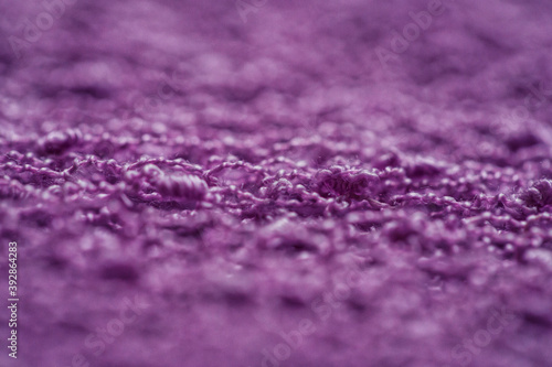 Texture of hand-knitted wool close-up