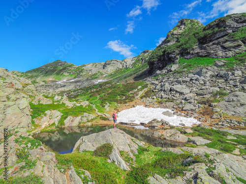 Lago Maggiore - Bergsee auf der Wanderung auf die Cima della Laurasca photo