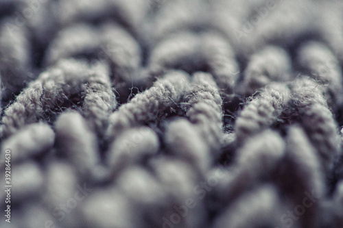 Texture of hand-knitted wool close-up