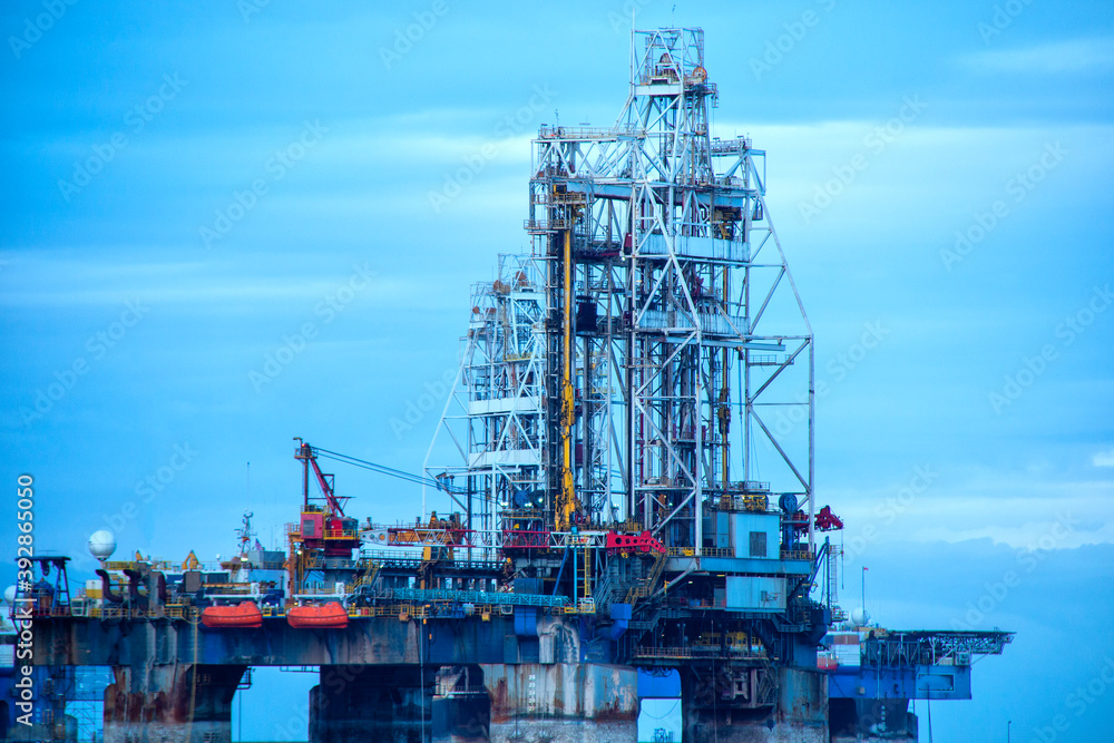 oil rig in port of Las Palmas city