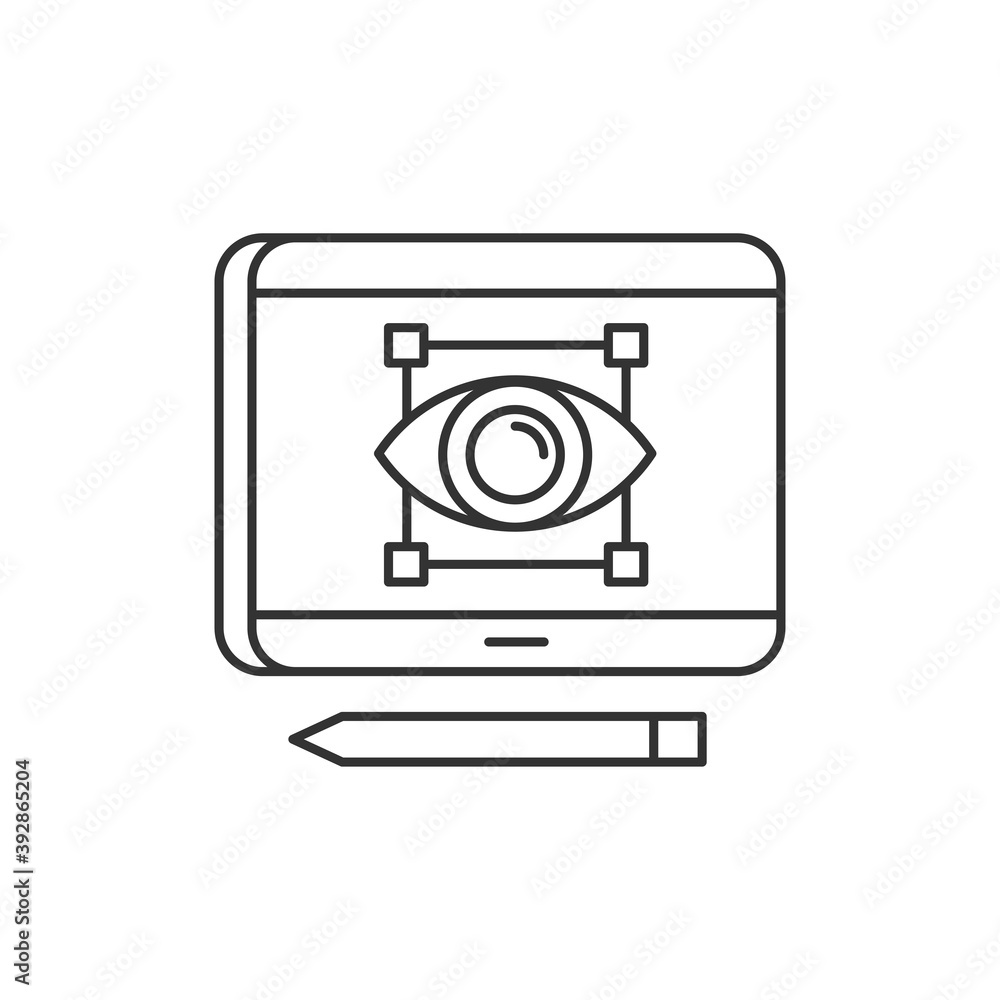 Visual sketching icon isolated on white background. Drawing symbol modern, simple, vector, icon for website design, mobile app, ui. Vector Illustration Visual sketching icon isolated on white background. Drawing symbol modern, simple, vector, icon for website design, mobile app, ui. Vector Illustration