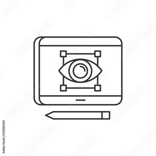 Visual sketching icon isolated on white background. Drawing symbol modern, simple, vector, icon for website design, mobile app, ui. Vector Illustration