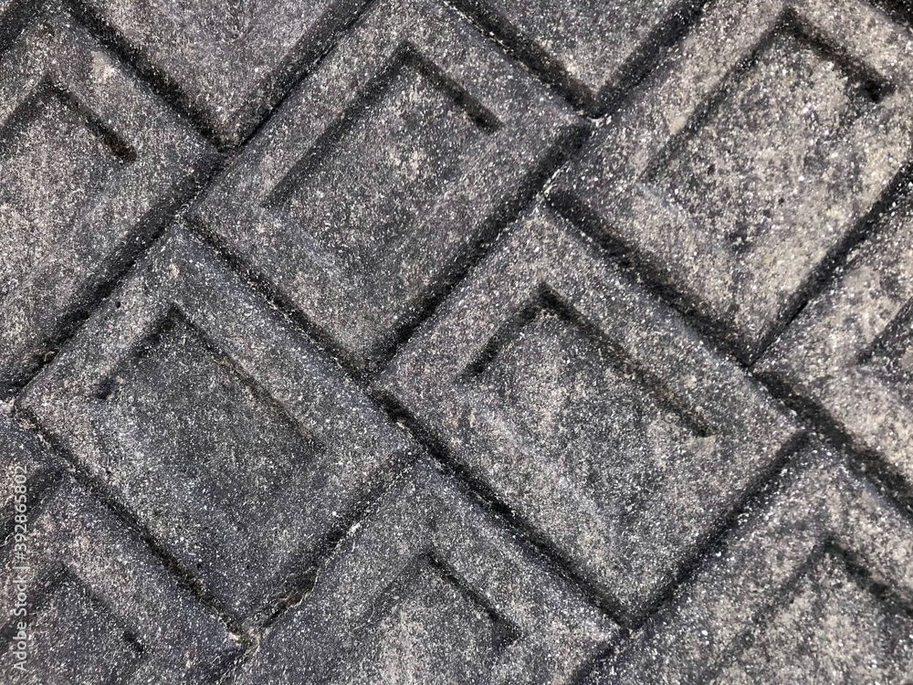 古く黒ずんだ石垣 古く黒ずんだ石垣