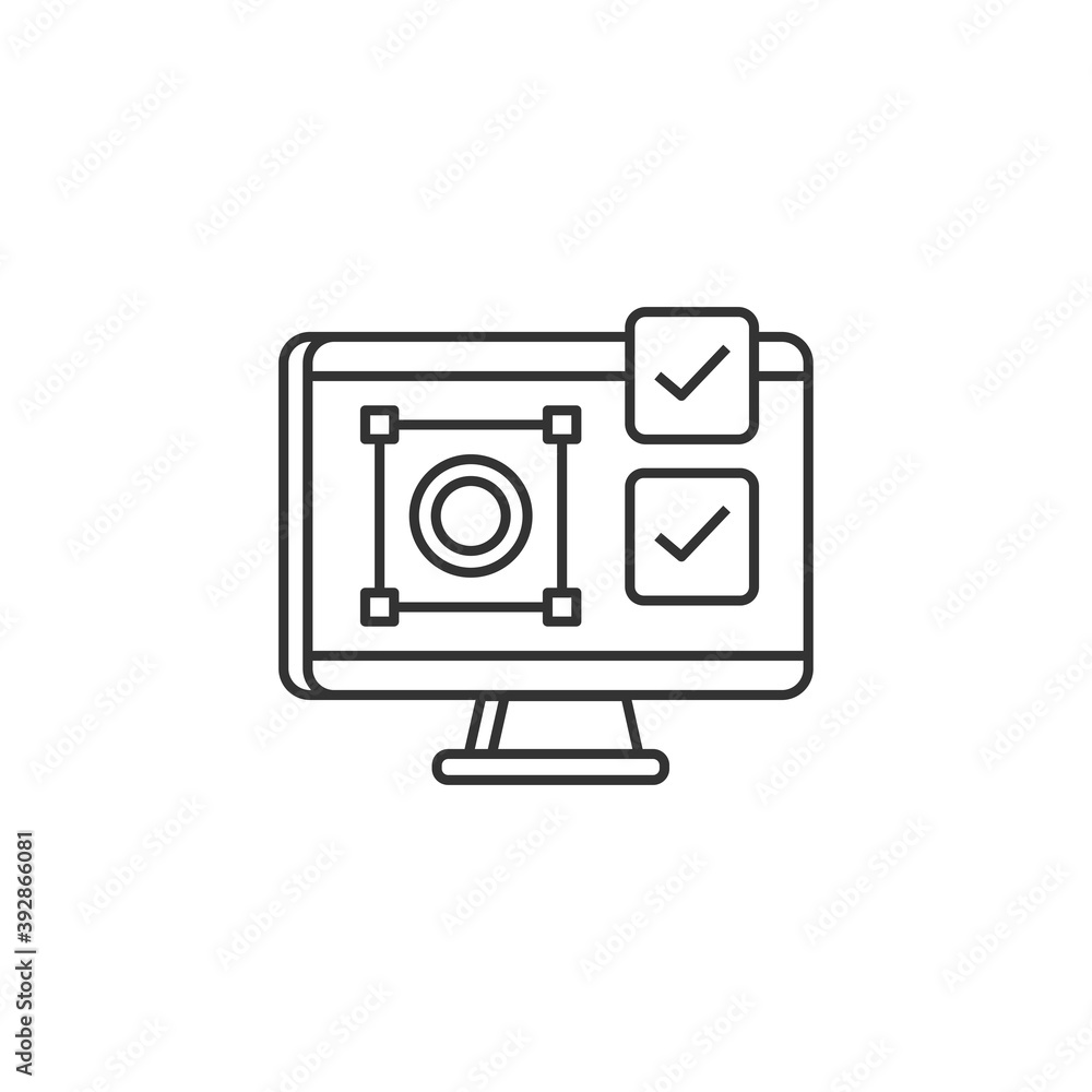 Modeling icon isolated on white background. Monitor symbol modern, simple, vector, icon for website design, mobile app, ui. Vector Illustration Modeling icon isolated on white background. Monitor symbol modern, simple, vector, icon for website design, mobile app, ui. Vector Illustration