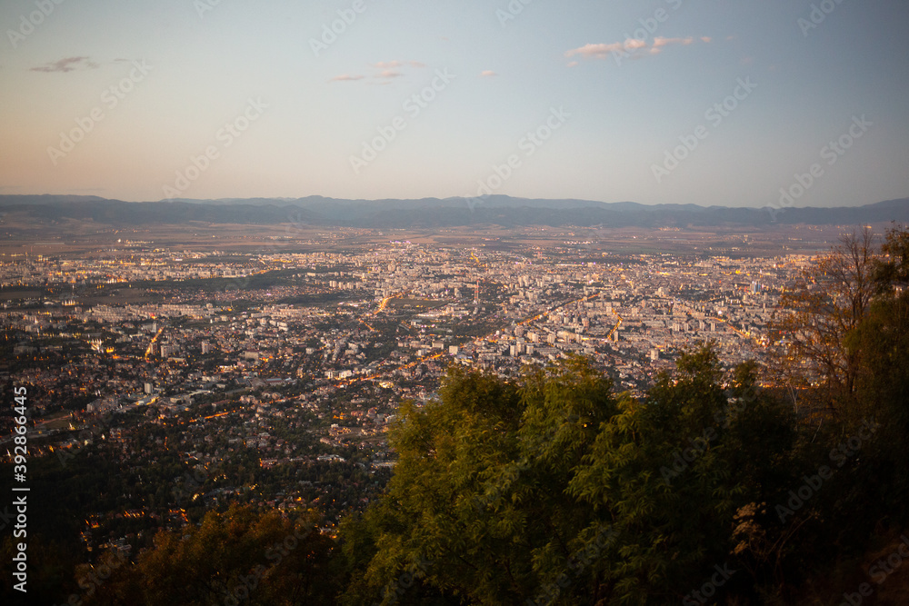 Obraz premium sunset over the city