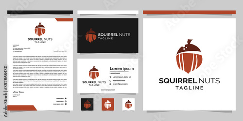 Squirrel Nuts Logo — Acorn & Nut Snack Brand Identity