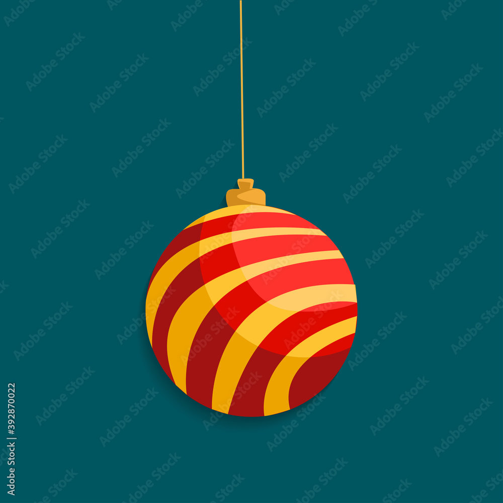 christmas ball icon. christmas tree toy. christmas tree bauble isolated vector flat illustration. design element christmas ball icon. christmas tree toy. christmas tree bauble isolated vector flat illustration. design element