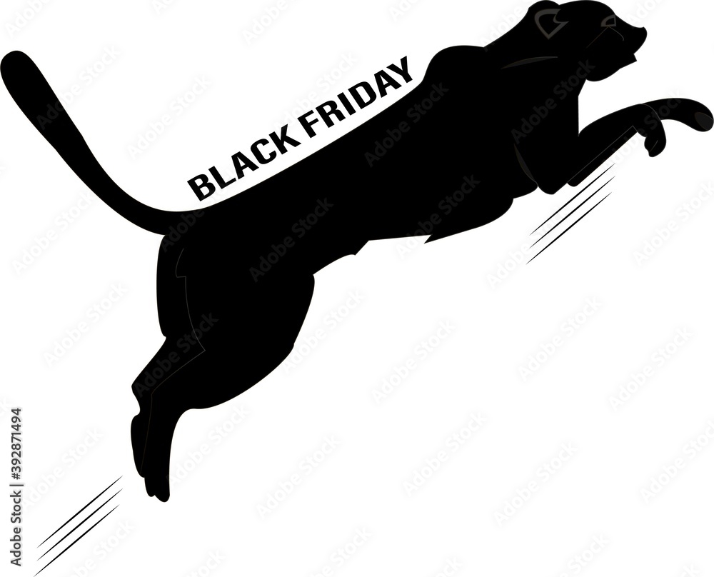 Fototapeta premium phanter,black friday