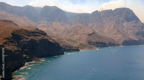 Wallpaper Mural Aerial view on the Arucas city at Las Palmas de Grand Canaria Torontodigital.ca