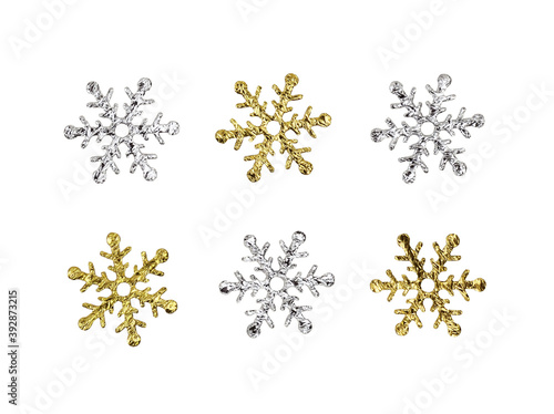 Set of silver and golden fo...