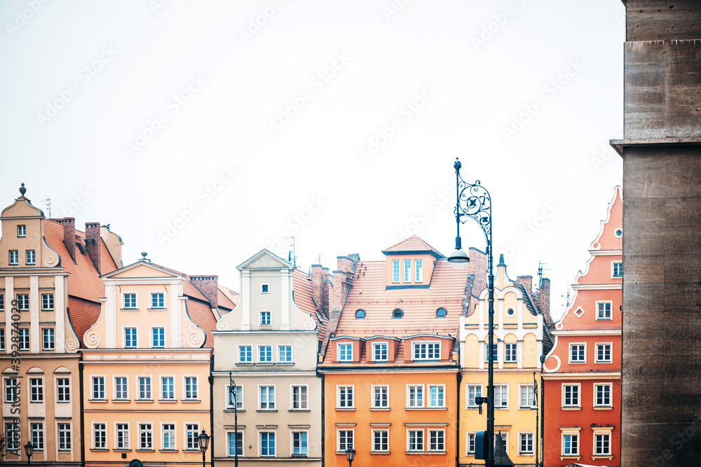 Fototapeta premium Street view of Wroclaw city, Poland