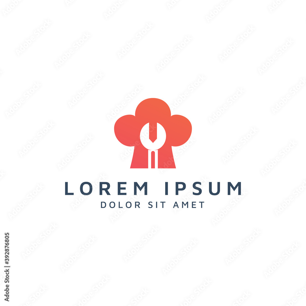 kitchen and wrench negative space logo design kitchen and wrench negative space logo design