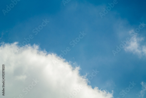 Landscape image of Clear sky and White cloud for background